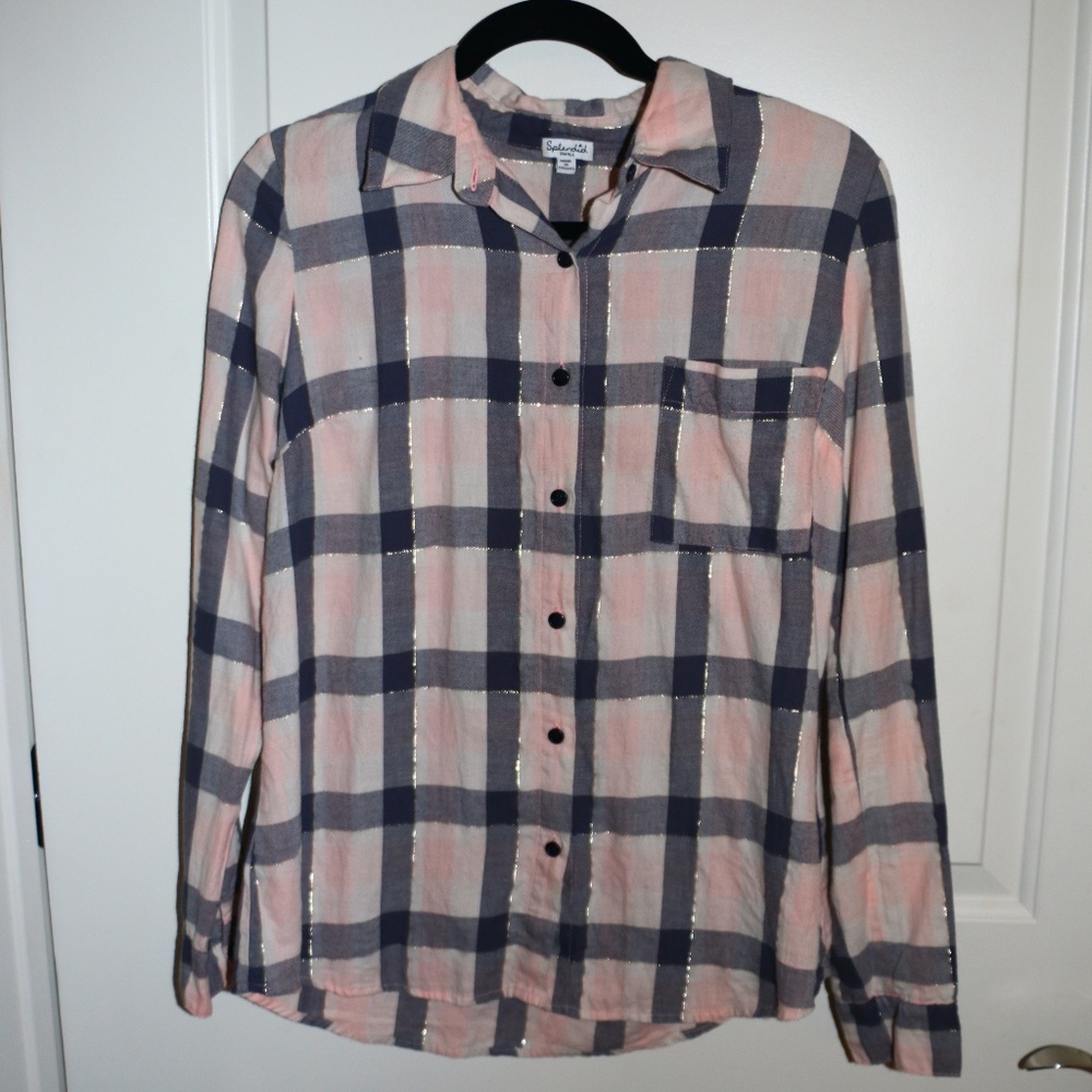 Splendid Plaid Collard Shirt